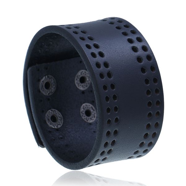 2020 new men bracelet vintage black 3.8cm wide punching genuine leather wrap bracelet adjustable snap buckle bangles man gifts, Golden;silver
2020 new men bracelet vintage black 3.8cm wide punching genuine leather wrap bracelet adjustable snap buckle bangles man gifts, Golden;silver