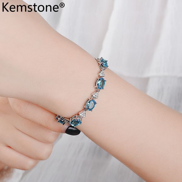 cuff kemstone blue zircon rose gold silver plated charm link bracelet jewelry gift for women, White
cuff kemstone blue zircon rose gold silver plated charm link bracelet jewelry gift for women, White