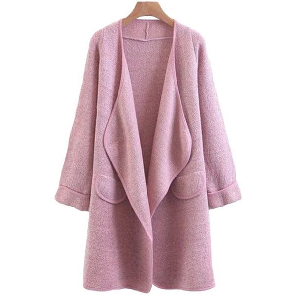 women lapel casual autumn jacket long sleeve loose solid color cardigan warm long fleece coat fashion 2019, Black
women lapel casual autumn jacket long sleeve loose solid color cardigan warm long fleece coat fashion 2019, Black