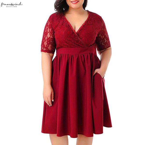 womens large size v neck short sleeved daily dress lace fight waist simple summer comfortable regular empire dress, Black;gray 
womens large size v neck short sleeved daily dress lace fight waist simple summer comfortable regular empire dress, Black;gray
