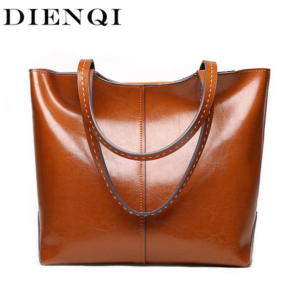 dienqi 2020 new female genuine leather shoulder bags luxury women leather handbags ladies big designer brown handle bag tote t200428
dienqi 2020 new female genuine leather shoulder bags luxury women leather handbags ladies big designer brown handle bag tote t200428