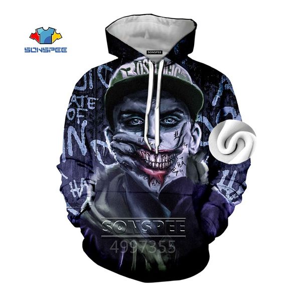 sonspee haha joker anime 3d print sweatshirts hoodies men women funny autumn streetwear hoodies jacket female add cotton f13, Black
sonspee haha joker anime 3d print sweatshirts hoodies men women funny autumn streetwear hoodies jacket female add cotton f13, Black