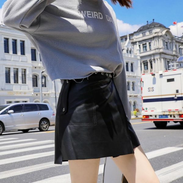 fashion women waist mini beads casual sheepskin real leather skirts pocket high street punk biker skirt red, Black
fashion women waist mini beads casual sheepskin real leather skirts pocket high street punk biker skirt red, Black