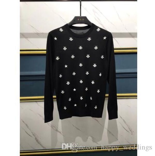 brand bee embroidery sweater sweatshirts pullover jumpers for men outwear clothing, White;black
brand bee embroidery sweater sweatshirts pullover jumpers for men outwear clothing, White;black
