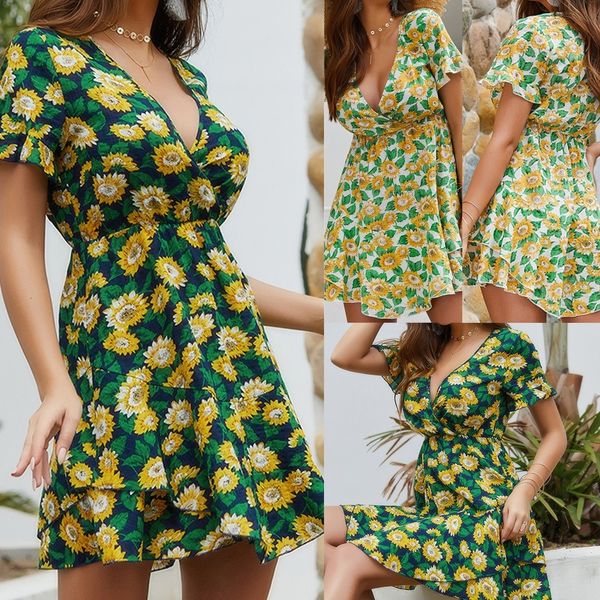 summer dress women fashion short sleeve floral printing casual v-neck high waist short dresses woman party night vestidos, Black;gray
summer dress women fashion short sleeve floral printing casual v-neck high waist short dresses woman party night vestidos, Black;gray