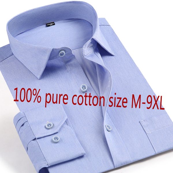2019 new arrival fashion 100%cotton long sleeve male stripes super large casual shirts high qulity plus size -5xl6xl7xl8xl9xl, White;black
2019 new arrival fashion 100%cotton long sleeve male stripes super large casual shirts high qulity plus size -5xl6xl7xl8xl9xl, White;black