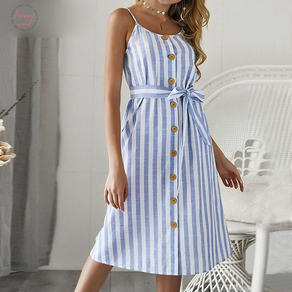elegant stripe print women summer sundress spaghetti strap dress button sashes female maxi long dress vestidos 2019, Black;gray
elegant stripe print women summer sundress spaghetti strap dress button sashes female maxi long dress vestidos 2019, Black;gray