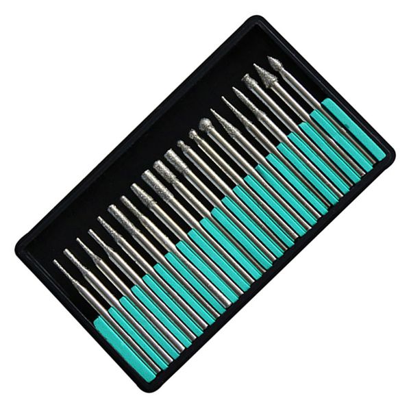 20 шт 3мм shank алмазный шлифовальный режущая головка drill bits dremel rotary carving полировка инструмент наборы jan88
20 шт 3мм shank алмазный шлифовальный режущая головка drill bits dremel rotary carving полировка инструмент наборы jan88