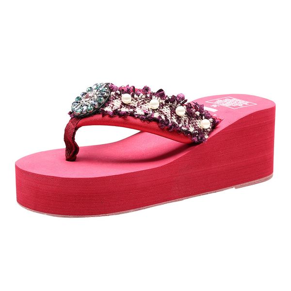 women girls floral wedges bohemian style flip flops sandals slippers beach shoe thick-soled wear-resistant flower slipper apr 23, Black
women girls floral wedges bohemian style flip flops sandals slippers beach shoe thick-soled wear-resistant flower slipper apr 23, Black