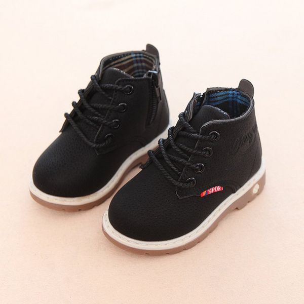 england style fashion leisure children shoes martin boots anti-skid lace-up shoes zipper boots for boys girls, Black
england style fashion leisure children shoes martin boots anti-skid lace-up shoes zipper boots for boys girls, Black