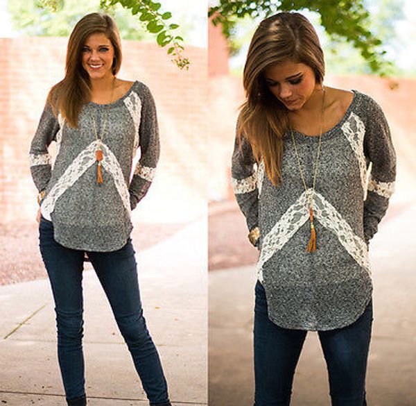 new 2015 fashion brand t shirt women long sleeve lace crochet t-shirt knitted lose plus size, White
new 2015 fashion brand t shirt women long sleeve lace crochet t-shirt knitted lose plus size, White
