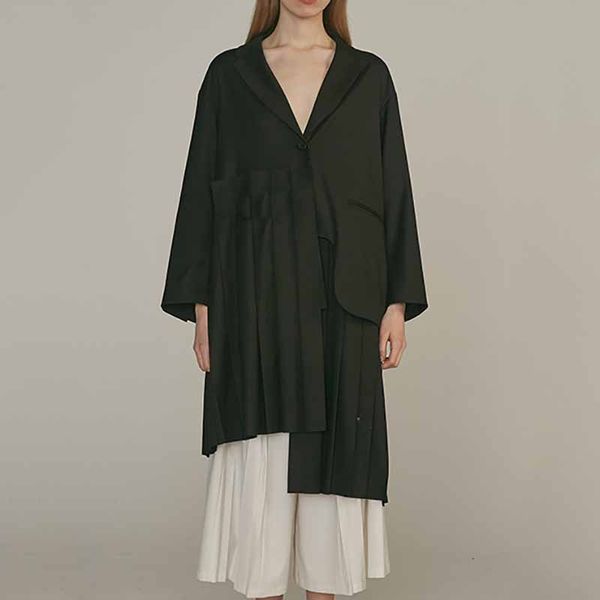 yalee new fashion 2019 autumn one button long sleeve stitching irregular pleated hem loose cost asymmetry windbreaker woman n234, Tan;black
yalee new fashion 2019 autumn one button long sleeve stitching irregular pleated hem loose cost asymmetry windbreaker woman n234, Tan;black