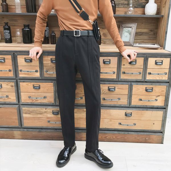 male vintage fashion streetwear hip hop thick harem trousers men autumn winter business casual woolen straight suit pant, Black
male vintage fashion streetwear hip hop thick harem trousers men autumn winter business casual woolen straight suit pant, Black