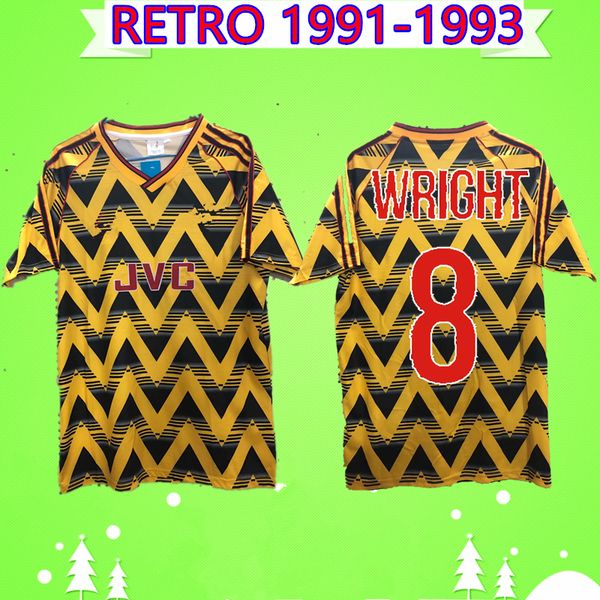 #8 wright 1991 1993 retro soccer jersey away yellow 91 93 vintage football shirt classic smith heaney suker henry camiseta de fútbol, Black;yellow
#8 wright 1991 1993 retro soccer jersey away yellow 91 93 vintage football shirt classic smith heaney suker henry camiseta de fútbol, Black;yellow