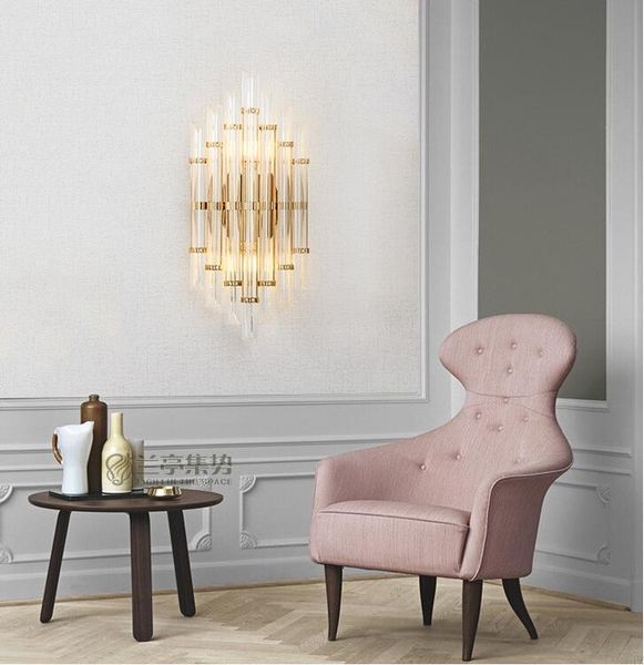 post - modern creative crystal wall lamp personalized bedroom bedside background aisle wall light gold long wall moutde
post - modern creative crystal wall lamp personalized bedroom bedside background aisle wall light gold long wall moutde