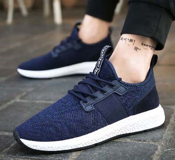 sneaker casual shoes fashion sports shoes shoes with fine box 011, Black