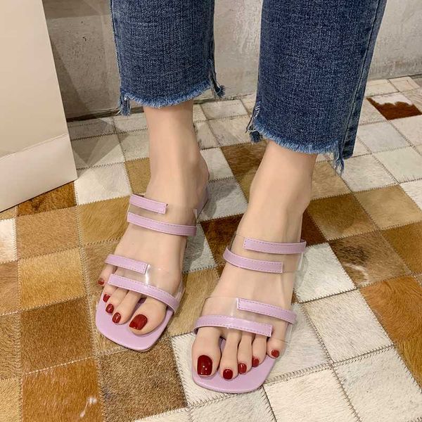 shoes woman 2020 slippers heels slipers women med jelly slides square heel fashion high new transparent block pu rome, Black
shoes woman 2020 slippers heels slipers women med jelly slides square heel fashion high new transparent block pu rome, Black