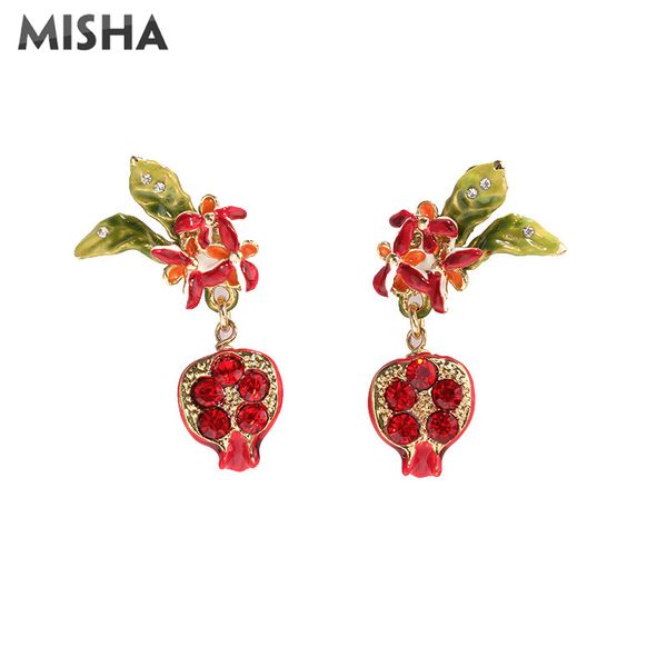 misha fashion earrings for women handmade enamel pomegranate charms jewelry for women girls party wedding birthday gifts l998, Golden;silver
misha fashion earrings for women handmade enamel pomegranate charms jewelry for women girls party wedding birthday gifts l998, Golden;silver