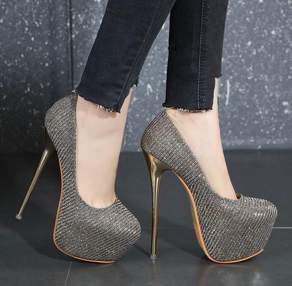 with box 14cm glitter round toe platform stiletto heel designer pumps dress shoes fashion luxury designer women shoes, Black
with box 14cm glitter round toe platform stiletto heel designer pumps dress shoes fashion luxury designer women shoes, Black
