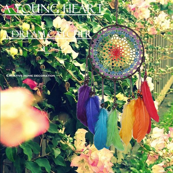 2018 new wind chime ornaments creative colorful feather dream catcher home decoration bedroom wall handmade feather pendant
2018 new wind chime ornaments creative colorful feather dream catcher home decoration bedroom wall handmade feather pendant