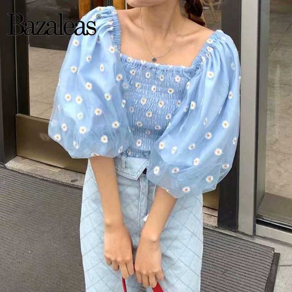 women's blouses & shirts bazaleas chic dasiy embroidery ropa mujer fashion mesh blue blouse women harajuku puff sleeve shirt vintage el, White
women's blouses & shirts bazaleas chic dasiy embroidery ropa mujer fashion mesh blue blouse women harajuku puff sleeve shirt vintage el, White