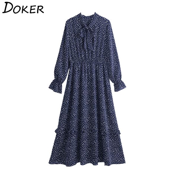 casual dresses 2021 spring summer polka dot chiffon dress women clothes long sleeve v-neck elegant midi fashion femme, Black;gray
casual dresses 2021 spring summer polka dot chiffon dress women clothes long sleeve v-neck elegant midi fashion femme, Black;gray