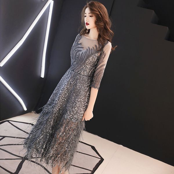

gray elegant chinese sequins female cheongsam dress vestidos chinos oriental wedding gowns party dresses size xs-xxl, Red