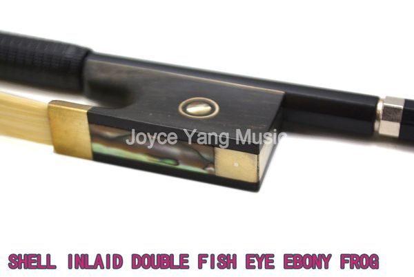 violin bow double fish eye shell inlay ebony frog silver twined carbon fiber horse hair 1/8 1/4 1/2 3/4 4/4
violin bow double fish eye shell inlay ebony frog silver twined carbon fiber horse hair 1/8 1/4 1/2 3/4 4/4