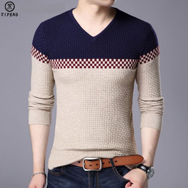sweater men 2019 new arrival casual pullover men autumn v neck patchwork knitted brand male sweaters, White;black
sweater men 2019 new arrival casual pullover men autumn v neck patchwork knitted brand male sweaters, White;black