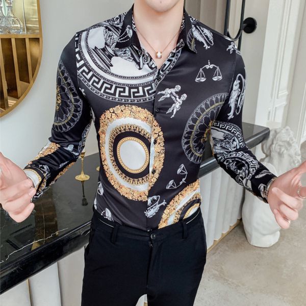 2020 мужские дизайнерские slim fit рубашки медуза мужчины черное золото цветочный принт мода люксовый бренд рубашки с длинными рукавами бизн, White;black
2020 мужские дизайнерские slim fit рубашки медуза мужчины черное золото цветочный принт мода люксовый бренд рубашки с длинными рукавами бизн, White;black