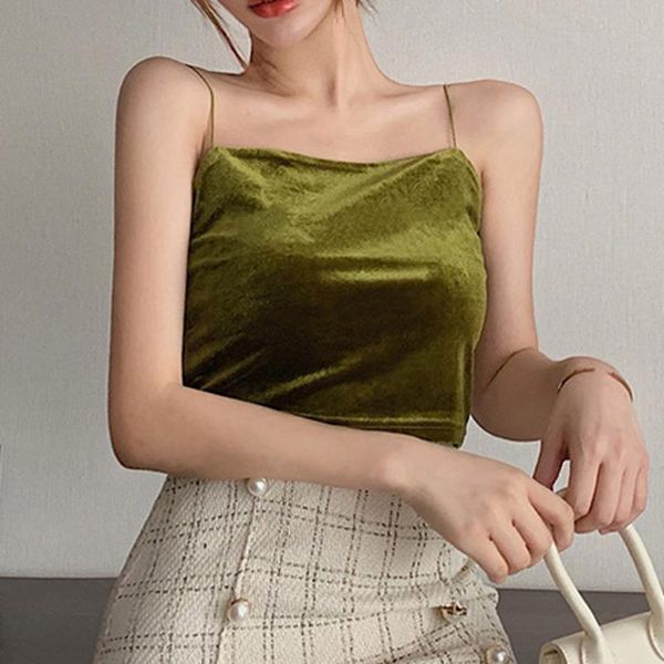 women's tanks & camis velour strap crop women solid sleeveless tank ladies slim vest summer short camiseta tirantes mujer, White
women's tanks & camis velour strap crop women solid sleeveless tank ladies slim vest summer short camiseta tirantes mujer, White