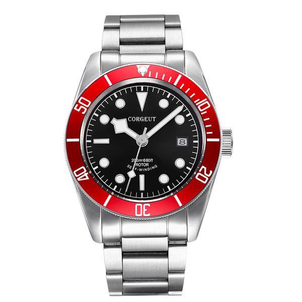 corgeut brand mechanical watch luminous sapphire men automatic sport swim clock mechanical wrist watches, Slivery;brown
corgeut brand mechanical watch luminous sapphire men automatic sport swim clock mechanical wrist watches, Slivery;brown
