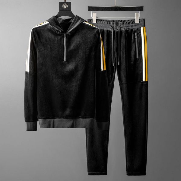 men sets (sweatshirt+pants) luxury autumn winter sport velvet mens hoodies fashion elastic waist man pants plus size 5xl, Gray
men sets (sweatshirt+pants) luxury autumn winter sport velvet mens hoodies fashion elastic waist man pants plus size 5xl, Gray