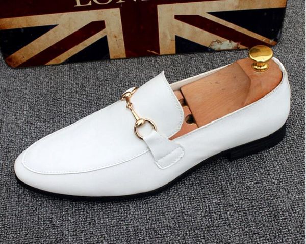 New Luxury Men's Fashion black white Casual Shoes Gold Glitter Leisure Slip on Rivets Loafers Shoes Man Party Weeding Dress Shoes 38-45
New Luxury Men's Fashion black white Casual Shoes Gold Glitter Leisure Slip on Rivets Loafers Shoes Man Party Weeding Dress Shoes 38-45