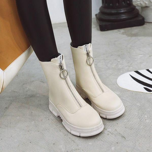 pxelena sreet women punk goth combat ankle boots 2019 autumn designer front zip chunky platform creepers comfort shoes lady red, Black
pxelena sreet women punk goth combat ankle boots 2019 autumn designer front zip chunky platform creepers comfort shoes lady red, Black