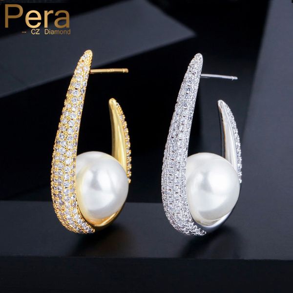 pera elegant brilliant women big round pearl cubic zirconia yellow gold circle long drop earrings for party jewelry gift e393, Golden;silver
pera elegant brilliant women big round pearl cubic zirconia yellow gold circle long drop earrings for party jewelry gift e393, Golden;silver