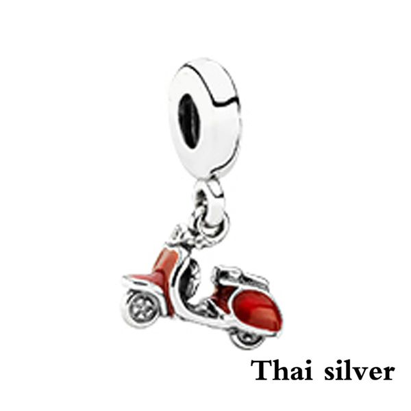2019 new 100% sterling thai silver retro red scooter dangle charm beaded limited collection jewelry gift original factory direct gift, Black
2019 new 100% sterling thai silver retro red scooter dangle charm beaded limited collection jewelry gift original factory direct gift, Black