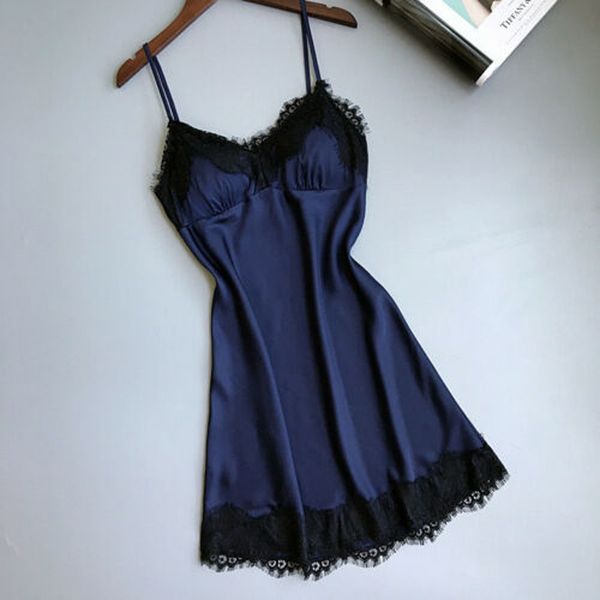 women silk satin lace sleeveless sleepwear lingerie mini nightdress nighty nuisette femme de nuit night gown summer, Black;red
women silk satin lace sleeveless sleepwear lingerie mini nightdress nighty nuisette femme de nuit night gown summer, Black;red