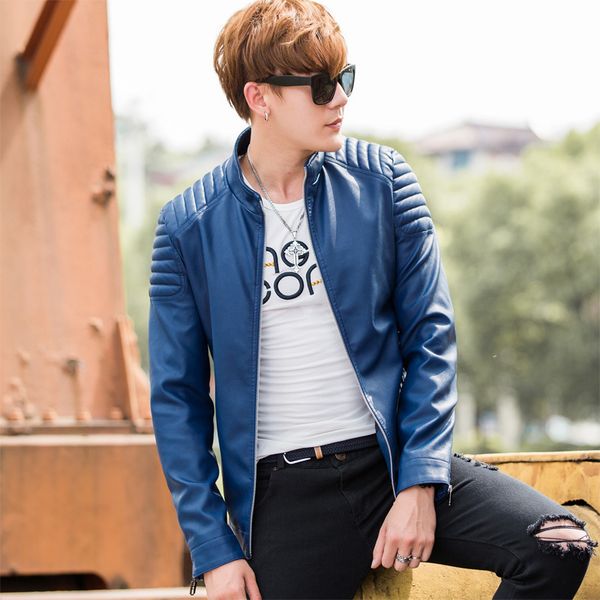 trend cool men's wear locomotive pu leather versatile casual coat, Black
trend cool men's wear locomotive pu leather versatile casual coat, Black