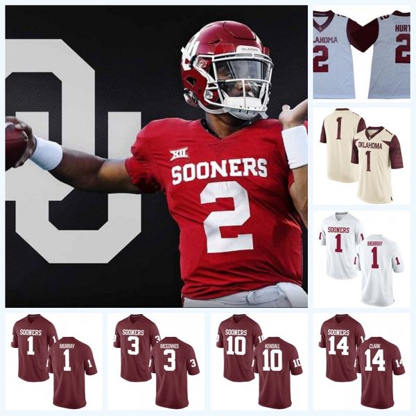 Oklahoma Sooners 2 Jalen Hurts 1 Kyler Murray 14 Reece Clark 3 Connor McGinnis 15 Tanner Mordecai 9 Schafer NCAA College Football Jersey
Oklahoma Sooners 2 Jalen Hurts 1 Kyler Murray 14 Reece Clark 3 Connor McGinnis 15 Tanner Mordecai 9 Schafer NCAA College Football Jersey