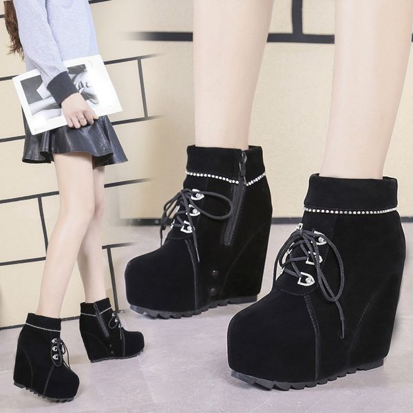 2019 boots women winter ladies fashion round toe wedge casual short boots single shoes mujer warm plush insole shoes woman#10, Black
2019 boots women winter ladies fashion round toe wedge casual short boots single shoes mujer warm plush insole shoes woman#10, Black