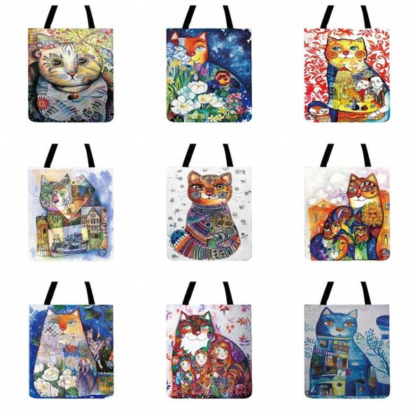 nordic art watercolor cat illustration printed tote bag for women casual outdoor beach bag shopping ladies shoulder bags
nordic art watercolor cat illustration printed tote bag for women casual outdoor beach bag shopping ladies shoulder bags