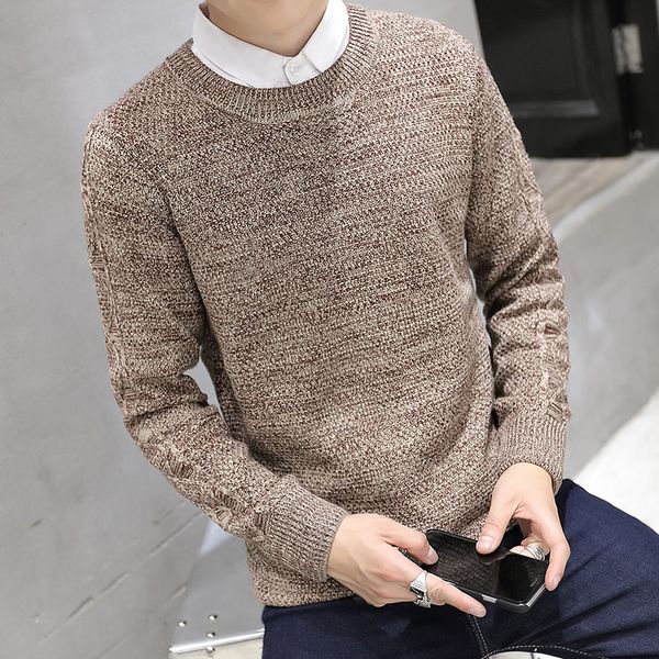 new sterling round collar men's knitted shirts autumn 2018 slimmer students' pullovers their clothes sweater dress, White;black
new sterling round collar men's knitted shirts autumn 2018 slimmer students' pullovers their clothes sweater dress, White;black