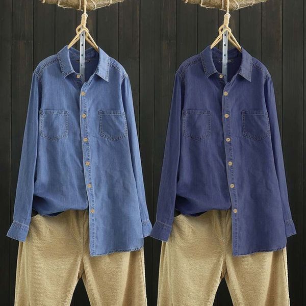 plus size 5xl women cotton linen blouses zanzea 2020 spring denim blue shirts buttons down lapel neck tunic casual blusas, White
plus size 5xl women cotton linen blouses zanzea 2020 spring denim blue shirts buttons down lapel neck tunic casual blusas, White