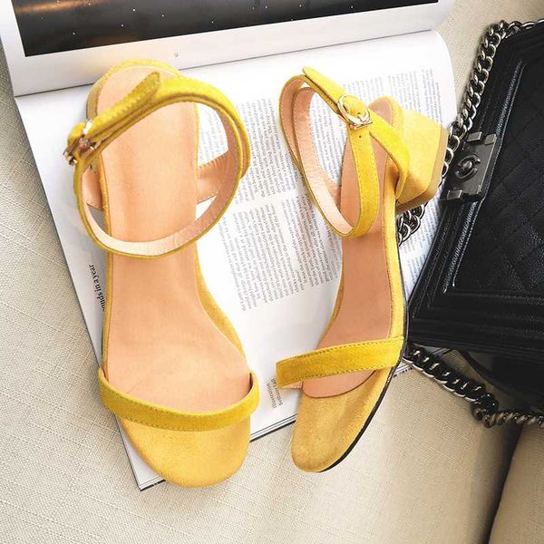 new suede leather high heel sandals womens exy footwear shoes woman buckle thick heeled summer shoes, Black
new suede leather high heel sandals womens exy footwear shoes woman buckle thick heeled summer shoes, Black