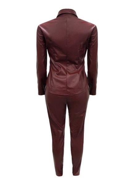 fashion women pu leather shirt pants set long sleeves button down two pieces g12854bu-l, White
fashion women pu leather shirt pants set long sleeves button down two pieces g12854bu-l, White