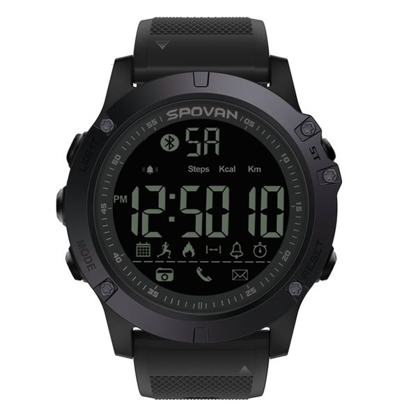 

spovan digital watch men's waterproof sport clock men barometer pedometer calories satch wrist watch relogio masculino y19062004, Slivery;brown