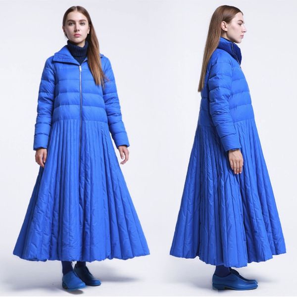 2019 autumn and winter long down female coat special design coat blue casual women's clothing down jacket, Black
2019 autumn and winter long down female coat special design coat blue casual women's clothing down jacket, Black