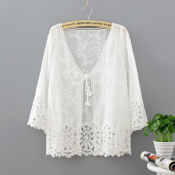 womens summer large size knit cardigan cotton lace blouse shawl blouse beach beach bikini sun shirt outside ride trend women, Tan;black
womens summer large size knit cardigan cotton lace blouse shawl blouse beach beach bikini sun shirt outside ride trend women, Tan;black