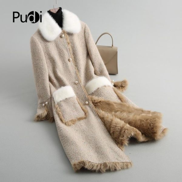 a18609 women's winter warm genuine wool fur belt jacket overcoat turn-down collar lady long fur coat collar, Black
a18609 women's winter warm genuine wool fur belt jacket overcoat turn-down collar lady long fur coat collar, Black